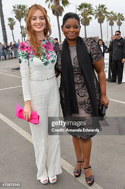 Ahna O'Reilly and Octavia Spencer attends the 2014 Film Independent Spirit Awards at Santa Monica Beach on March 1, 2014 in Santa Monica, California.