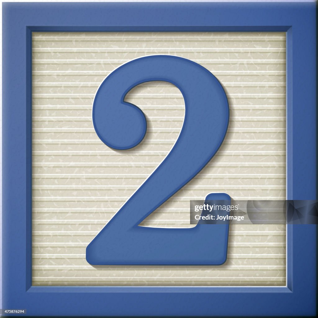 Number Block Two Vector 3d Blue Number Block 2 High-Res Vector Graphic - Getty Images
