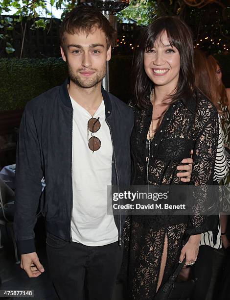 Douglas Booth and Daisy Lowe attend a private dinner celebrating the launch of the Nick Grimshaw for TOPMAN collection at Odette's Primrose Hill on...