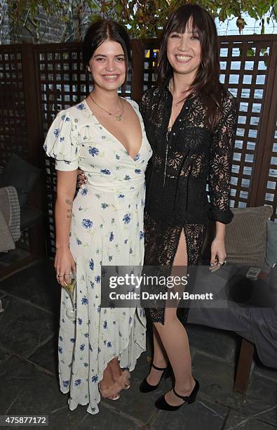 Pixie Geldof and Daisy Lowe attend a private dinner celebrating the launch of the Nick Grimshaw for TOPMAN collection at Odette's Primrose Hill on...