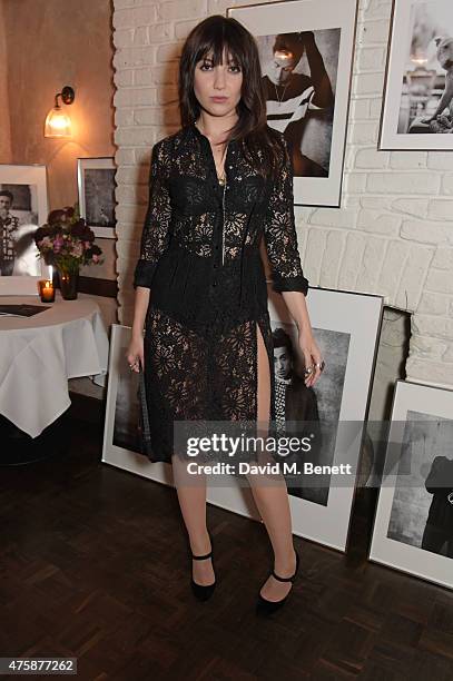 Daisy Lowe attends a private dinner celebrating the launch of the Nick Grimshaw for TOPMAN collection at Odette's Primrose Hill on June 4, 2015 in...