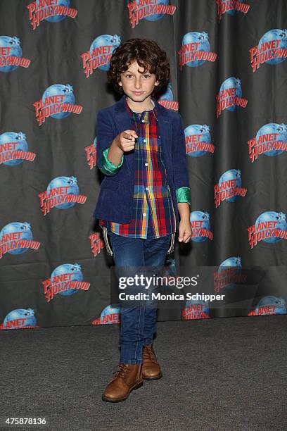 Actor August Maturo visits Planet Hollywood Times Square on June 4, 2015 in New York City.