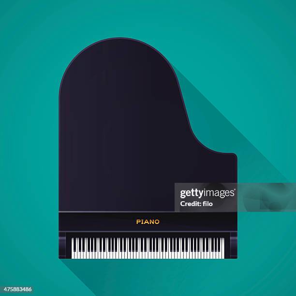 ilustraciones, imágenes clip art, dibujos animados e iconos de stock de grand piano - música clásica