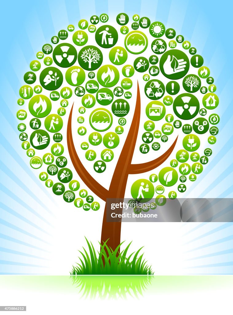 Local Environment Conservation Vector Tree Environmental Conservation Green Vector Button Pattern High-Res ...