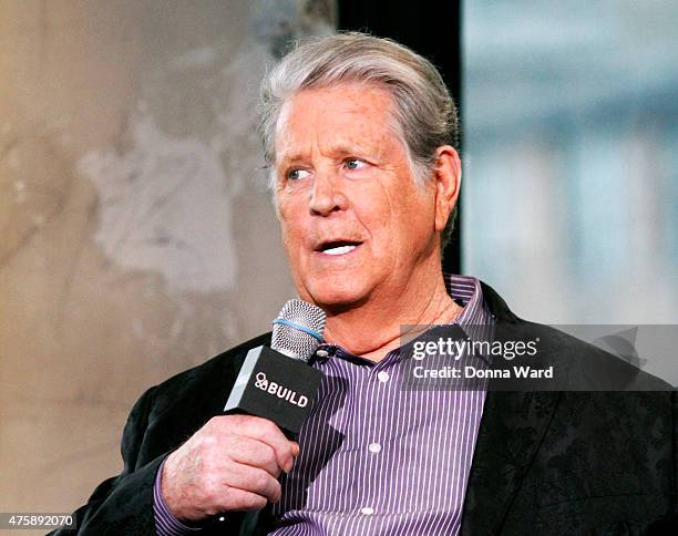 Brian Wilson discusses "Love and Mercy" at AOL Studios In New York on June 4, 2015 in New York City.
