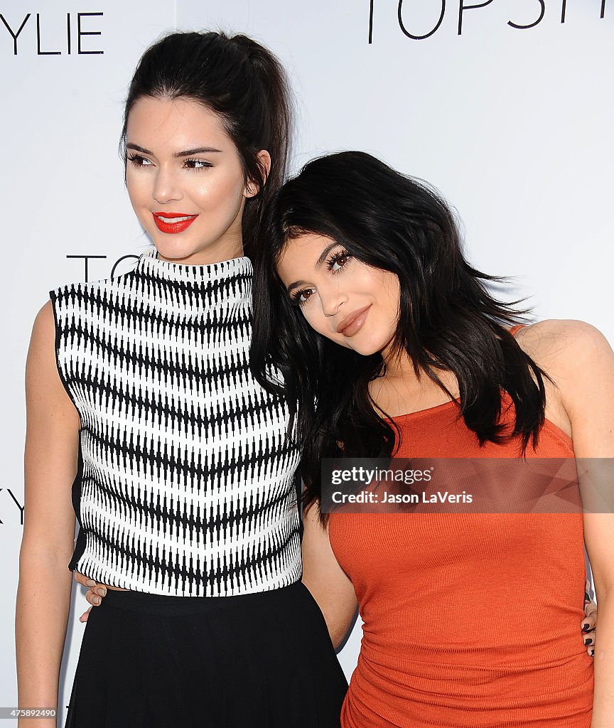 Kendall + Kylie Fashion Line Launch Party At Topshop