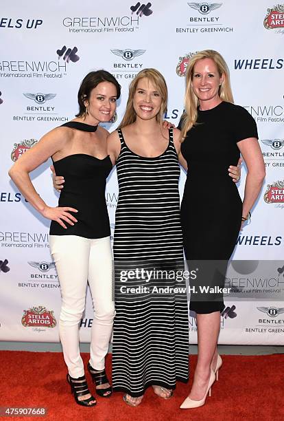 Co-Founders Wendy Stapleton Reyes, Carina Crain and Colleen deVeer attend Greenwich Film Festival 2015 - Sports Guys On Sports Movies After Party at...