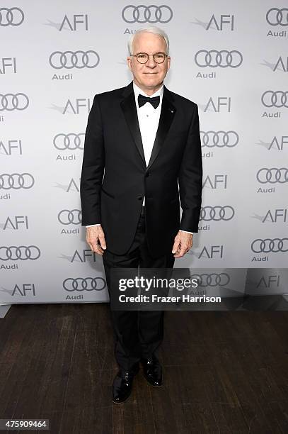 Honoree Steve Martin poses backstage during the 43rd AFI Life Achievement Award Gala honoring Steve Martin at Dolby Theatre on June 4, 2015 in...