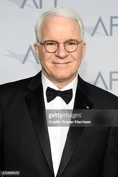 Honoree Steve Martin poses backstage during the 43rd AFI Life Achievement Award Gala honoring Steve Martin at Dolby Theatre on June 4, 2015 in...