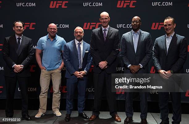 Vice President & COO Lawrence Epstien, UFC President Dana White, UFC Chairman & CEO Lorenzo Fertitta, VP of Athlete Health & Performance Jeff...