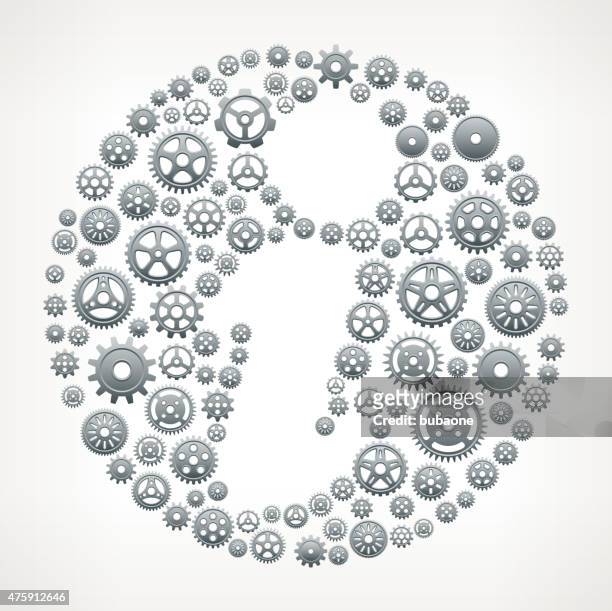info metallic gears and pinions pattern. - telephone book stock illustrations