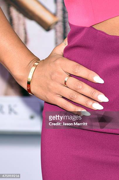 Personality Rocsi Diaz, fashion detail, attends the 2015 AFI Life Achievement Award Gala Tribute Honoring Steve Martin at the Dolby Theatre on June...