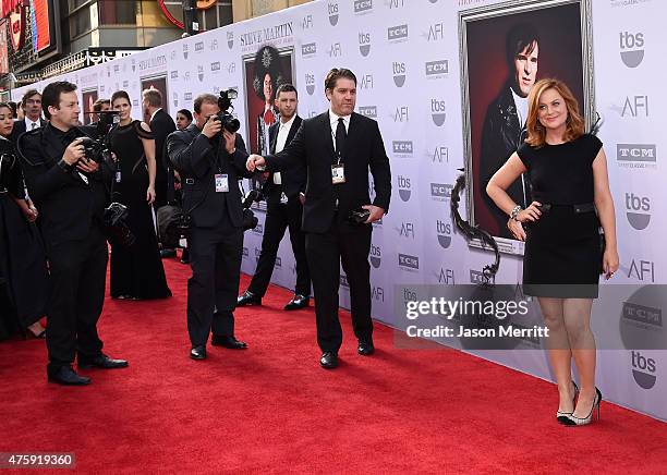 Actress Amy Poehler attends the 2015 AFI Life Achievement Award Gala Tribute Honoring Steve Martin at the Dolby Theatre on June 4, 2015 in Hollywood,...