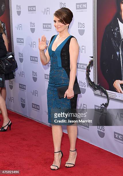 Actress Tina Fey attends the 2015 AFI Life Achievement Award Gala Tribute Honoring Steve Martin at the Dolby Theatre on June 4, 2015 in Hollywood,...