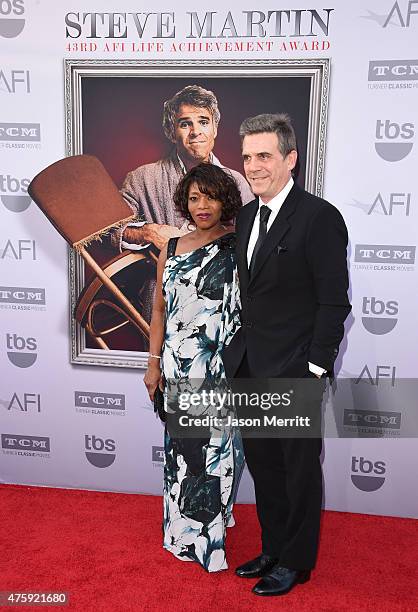 Actress Alfre Woodard and writer Roderick Spencer attend the 2015 AFI Life Achievement Award Gala Tribute Honoring Steve Martin at the Dolby Theatre...