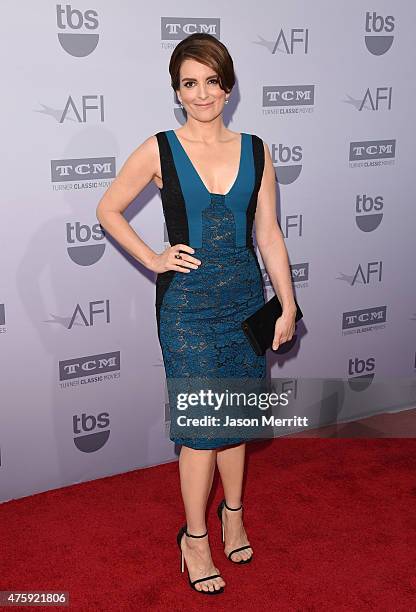 Actress Tina Fey attends the 2015 AFI Life Achievement Award Gala Tribute Honoring Steve Martin at the Dolby Theatre on June 4, 2015 in Hollywood,...