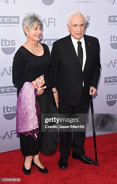 Berta Aguilera and architect Frank Gehry attend the 2015 AFI Life Achievement Award Gala Tribute Honoring Steve Martin at the Dolby Theatre on June...