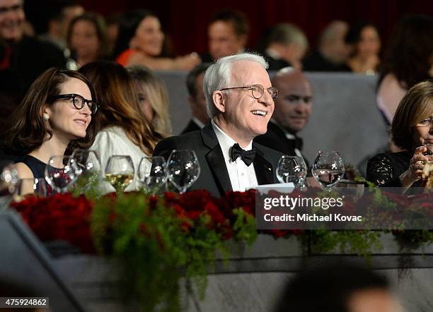 Writer Anne Stringfield and honoree Steve Martin attend the 43rd AFI Life Achievement Award Gala honoring Steve Martin at Dolby Theatre on June 4,...