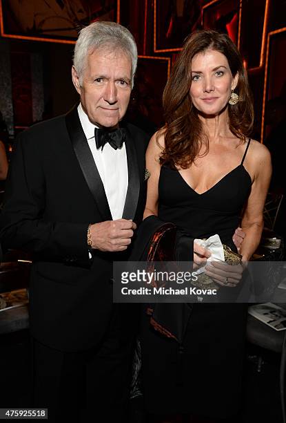 Personality Alex Trebek and Jean Currivan Trebek attend the 43rd AFI Life Achievement Award Gala honoring Steve Martin at Dolby Theatre on June 4,...