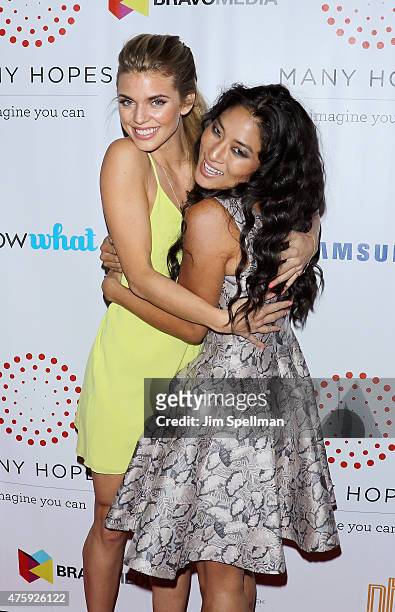 Actress AnnaLynne McCord and Pianist/composer Chloe Flowers attend the 4th Annual Discover Many Hopes Gala at The Angel Orensanz Foundation on June...