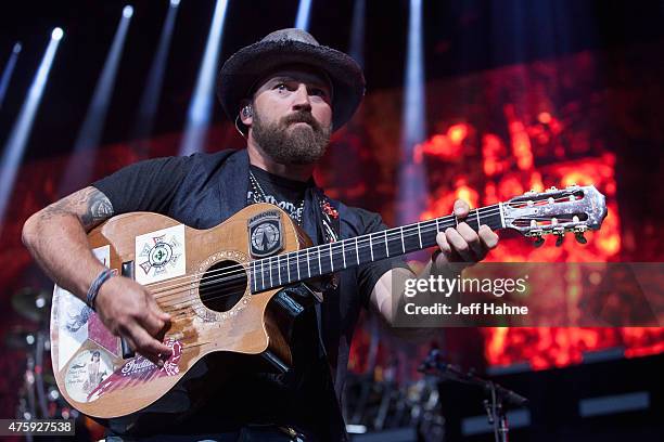 Singer/guitarist Zac Brown of the Zac Brown Band performs at PNC Music Pavilion on June 4, 2015 in Charlotte, North Carolina.