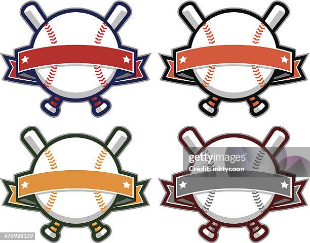 baseball & softball banner - baseball umpire stock illustrations