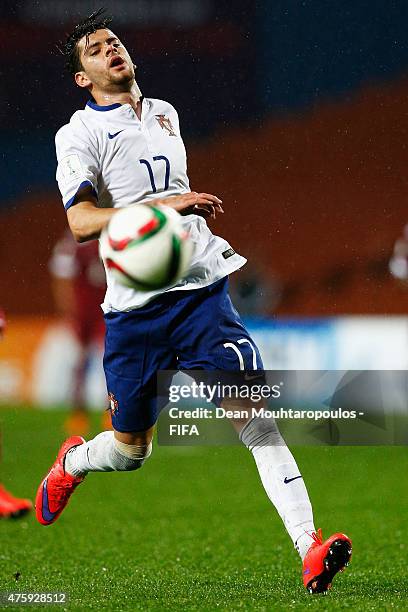 Ivo Rodrigues of Portugal in action during the FIFA U-20 World Cup New Zealand 2015 Group C match between Qatar and Portugal held at Waikato Stadium...