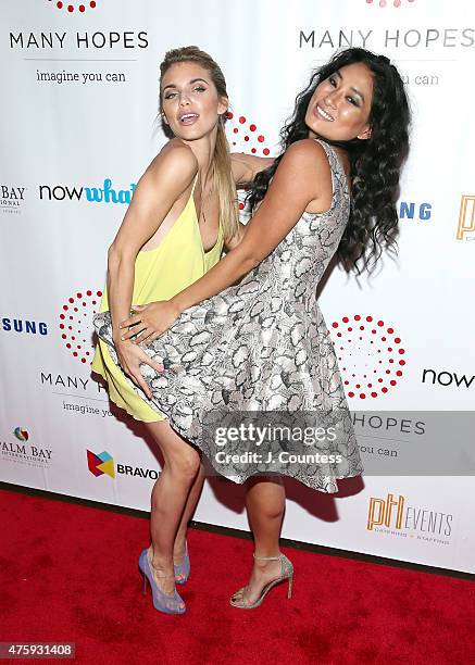 Model AnnaLynne McCord and musician Chloe Flowers attend the 4th Annual Discover Many Hopes Gala at The Angel Orensanz Foundation on June 4, 2015 in...