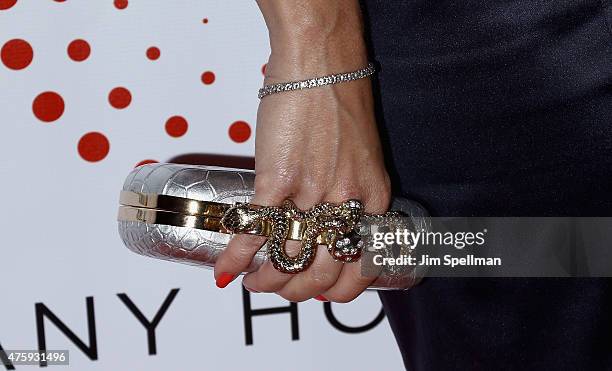 Nicole Mauriello, bag/jewelry detail, attends the 4th Annual Discover Many Hopes Gala at The Angel Orensanz Foundation on June 4, 2015 in New York...