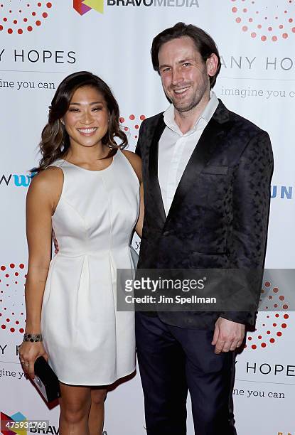Jenna Ushkowitz and Hopes founder Thomas Keown attend the 4th Annual Discover Many Hopes Gala at The Angel Orensanz Foundation on June 4, 2015 in New...