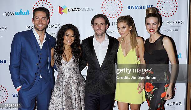 Zachary Levi, Chloe Flower, Many Hopes founder Thomas Keown, AnnaLynne McCord, and Alice Callahan attend the 4th Annual Discover Many Hopes Gala at...