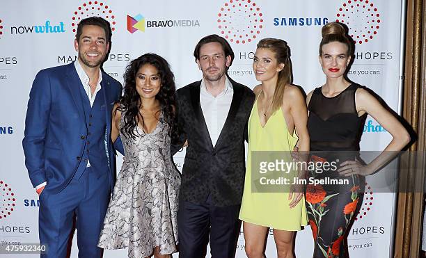 Zachary Levi, Chloe Flower, Many Hopes founder Thomas Keown, AnnaLynne McCord, and Alice Callahan attend the 4th Annual Discover Many Hopes Gala at...