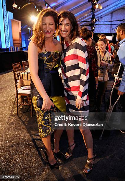 Kathryn Hahn and producer Rachel Winter attend the 2014 Film Independent Spirit Awards at Santa Monica Beach on March 1, 2014 in Santa Monica,...