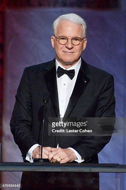 Honoree Steve Martin accepts the AFI Life Achievement Award onstage during the 2015 AFI Life Achievement Award Gala Tribute Honoring Steve Martin at...