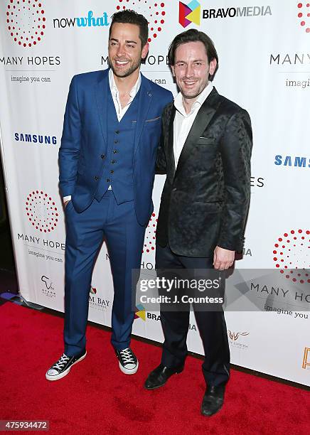 Zachary Levi and Thomas Keown, founder of Many Hopes Charity, attend the 4th Annual Discover Many Hopes Gala at The Angel Orensanz Foundation on June...