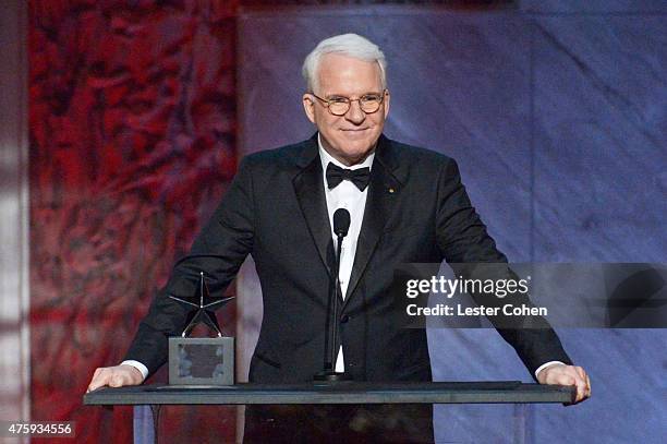 Honoree Steve Martin accepts the AFI Life Achievement Award onstage during the 2015 AFI Life Achievement Award Gala Tribute Honoring Steve Martin at...