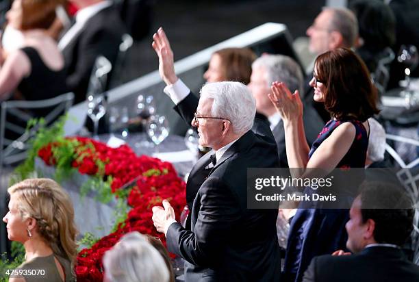 Honoree Steve Martin and Writer Anne Stringfield attend the 2015 AFI Life Achievement Award Gala Tribute Honoring Steve Martin at the Dolby Theatre...