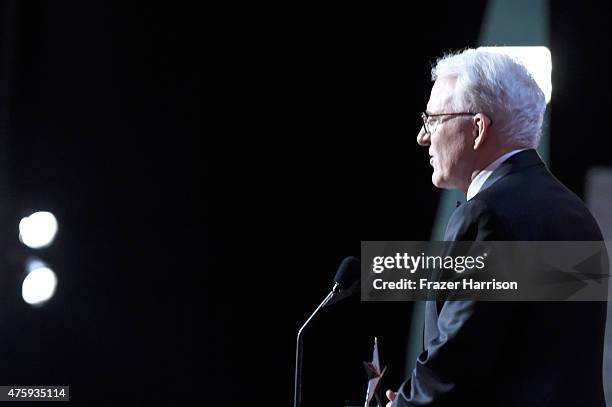 Honoree Steve Martin speaks the onstage during the 43rd AFI Life Achievement Award Gala honoring Steve Martin at Dolby Theatre on June 4, 2015 in...