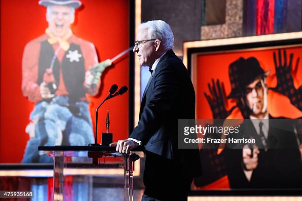 Honoree Steve Martin speaks the onstage during the 43rd AFI Life Achievement Award Gala honoring Steve Martin at Dolby Theatre on June 4, 2015 in...