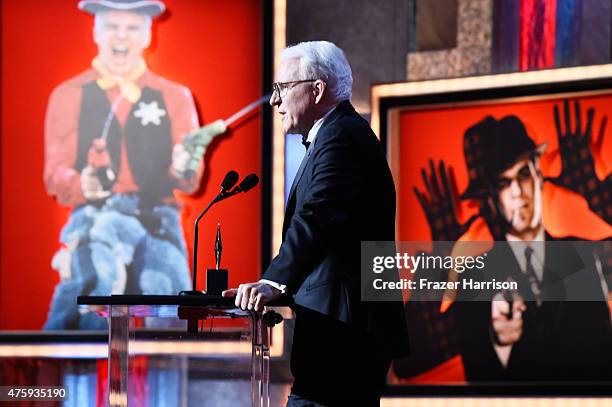 Honoree Steve Martin speaks the onstage during the 43rd AFI Life Achievement Award Gala honoring Steve Martin at Dolby Theatre on June 4, 2015 in...