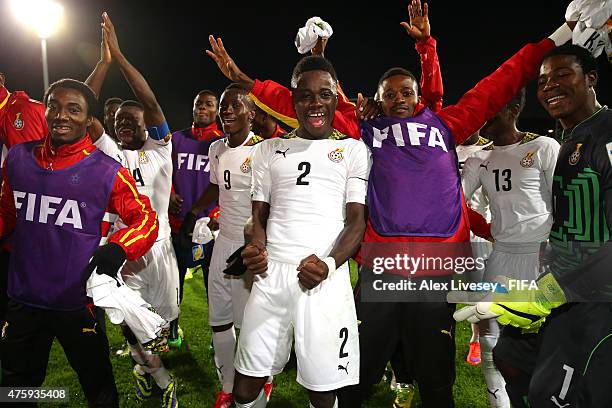 Emmanuel Ntim of Ghana celebrates after victory over Panama in the FIFA U-20 World Cup Group B match between Panama and Ghana at the North Harbour...