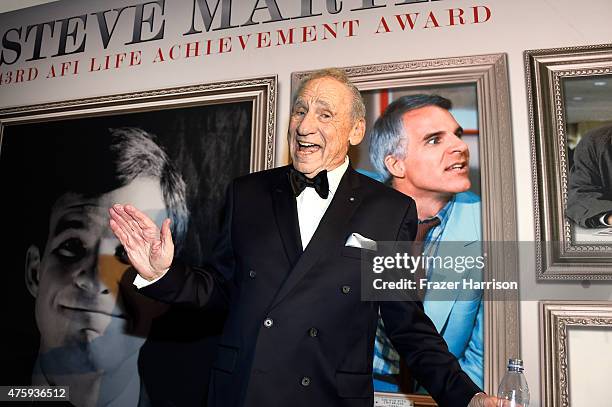 Writer/director Mel Brooks attends the after party for the 2015 AFI Life Achievement Award Gala Tribute Honoring Steve Martin at the OHM Nightclub on...