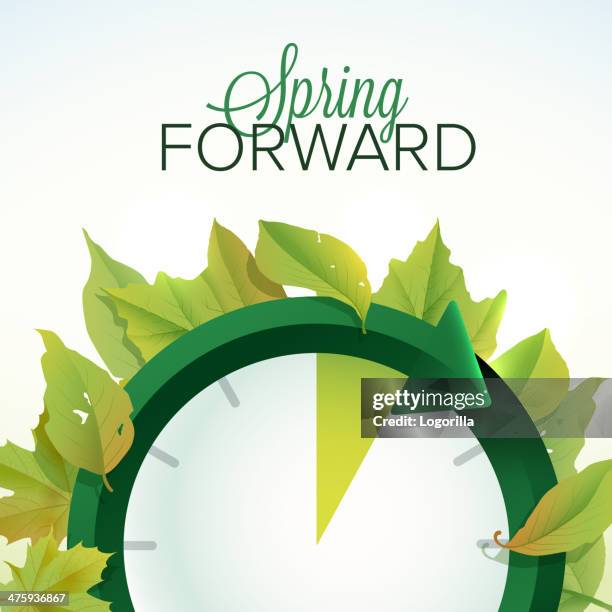 daylight savings - daylight savings spring stock illustrations