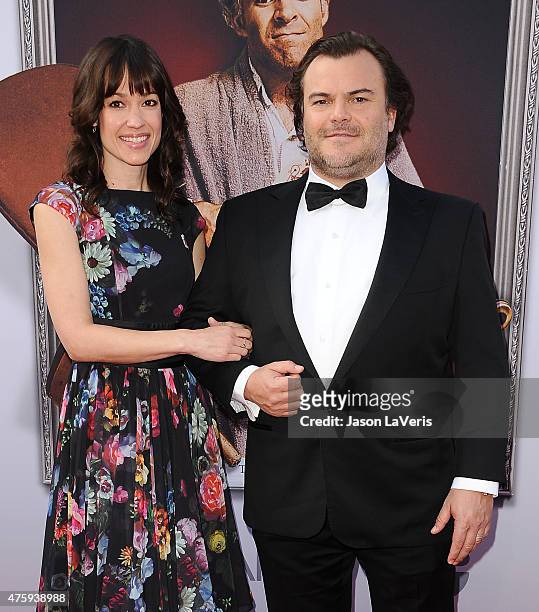 Actor Jack Black and wife Tanya Haden attend the 43rd AFI Life Achievement Award gala at Dolby Theatre on June 4, 2015 in Hollywood, California.