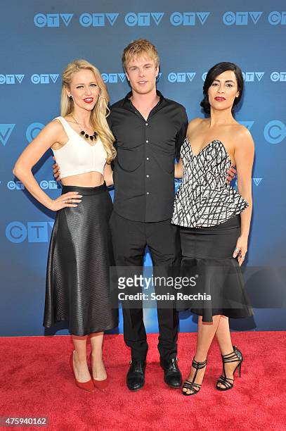 Johanna Braddy, Graham Rogers and Yasmine Al Massri attend CTV Upfront 2015 Presentation at Sony Centre For Performing Arts on June 4, 2015 in...