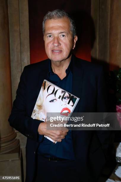 Photographer Mario Testino attending the Cocktail Dinatoire of German VOGUE in honor of Mario Testino at Restaurant 1728 on March 1, 2014 in Paris,...