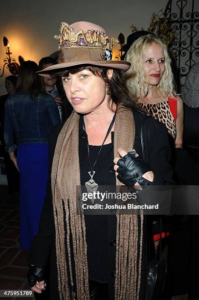 Uschi Obermaier attends the German Oscar Nominees Reception at the Villa Aurora on March 1, 2014 in Pacific Palisades, California.