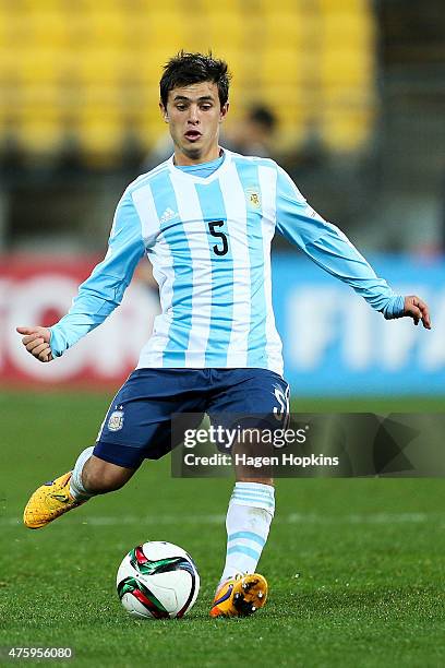 Adrian Cubas of Argentina in action during the FIFA U-20 World Cup New Zealand 2015 Group B match between Austria and Argentina at Wellington...