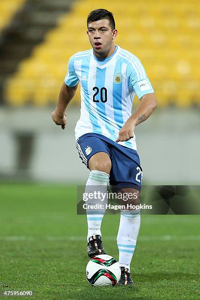 Facundo Monteseirin of Argentina in action during the FIFA U-20 World Cup New Zealand 2015 Group B match between Austria and Argentina at Wellington...