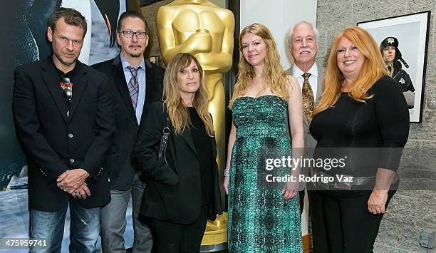 Makeup artists Joel Harlow, Stephen Prouty, Gloria Pasqa-Casny, Robin Mathews, Leonard Engelman and Adruitha Lee attend the 86th Annual Academy...